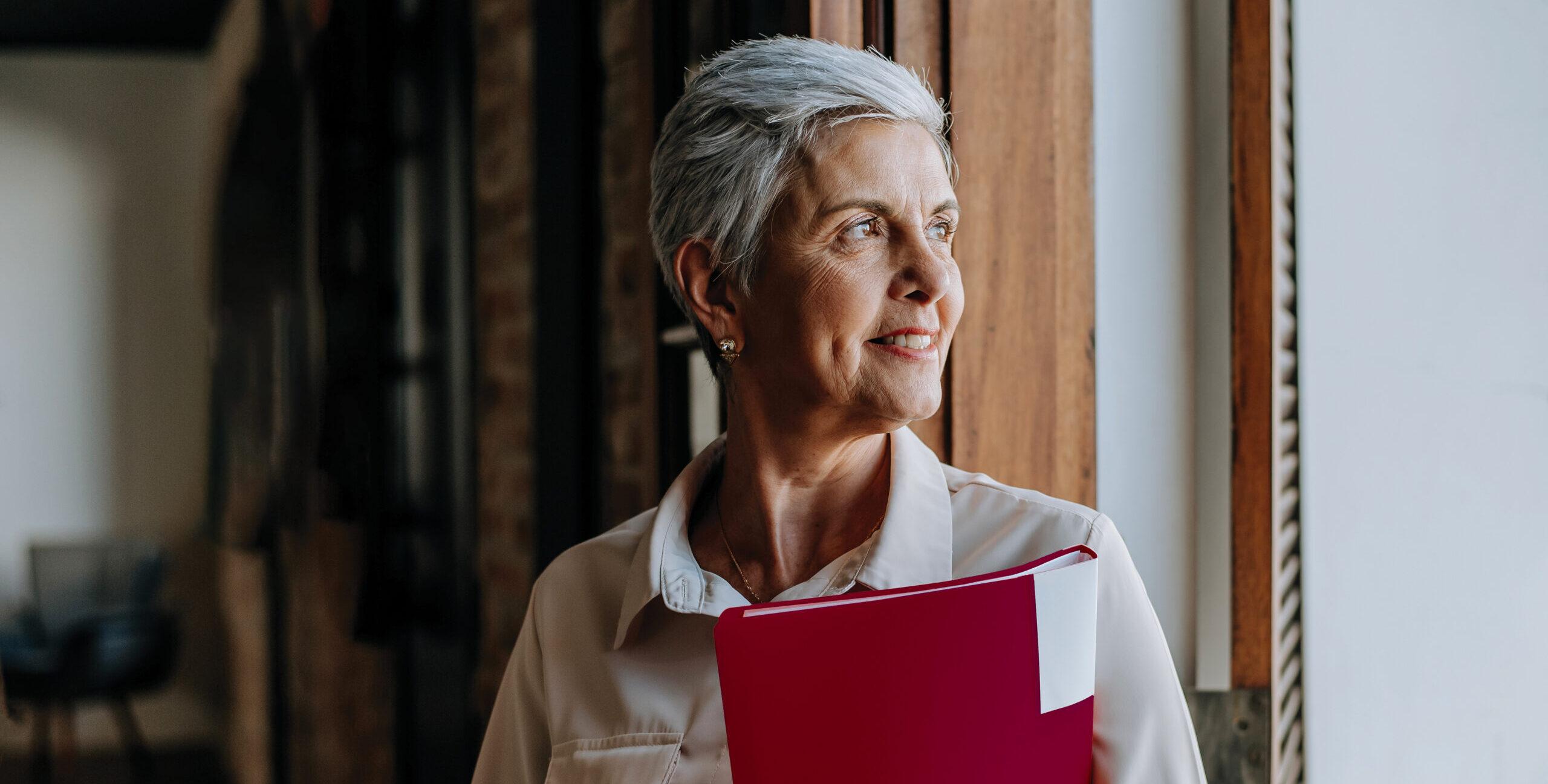 Portrait of a senior female student.